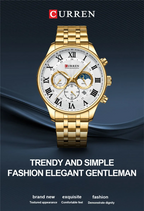 CURREN Original Brand Stainless Steel Band Wrist Watch For Men With Brand (Box & Bag)-8427