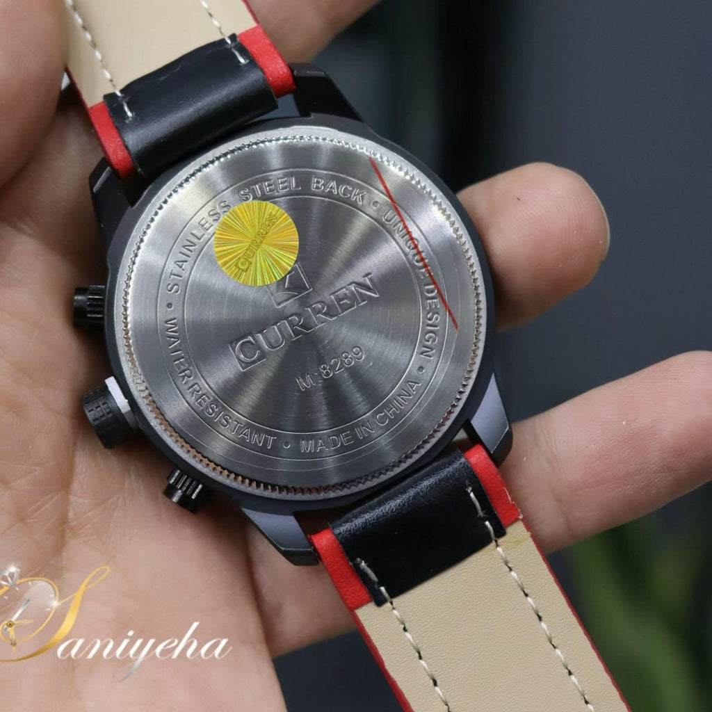CURREN Leather Straps Wrist Watch For Men (Box)-8289
