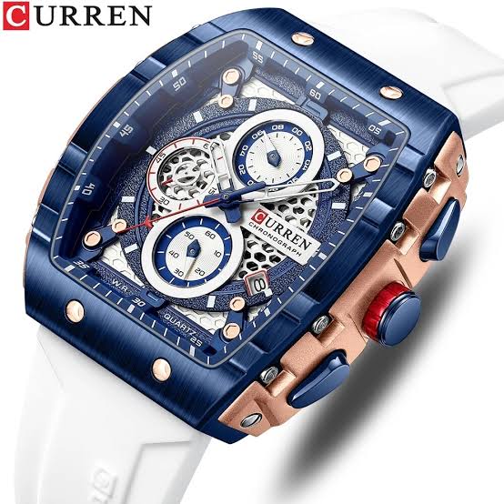 CURREN White a stylish and modern wristwatch design to elevate your everyday look with sporty chronograph function, while the comfortable strap makes it perfect for daily wear or active lifestyles.